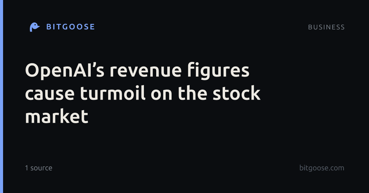 OpenAI’s revenue figures cause turmoil on the stock market