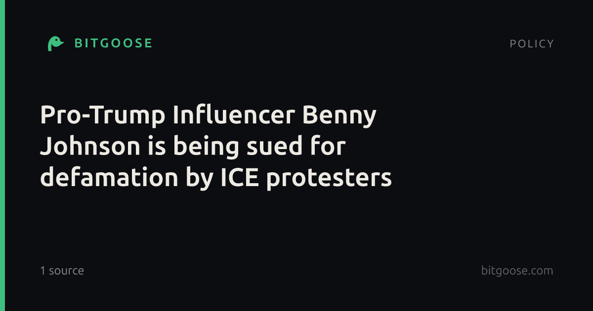 Pro-Trump Influencer Benny Johnson is being sued for defamation by ICE protesters