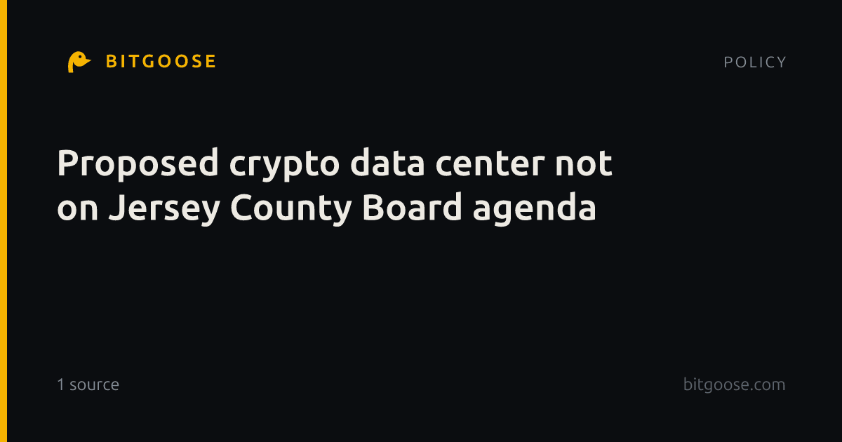 Proposed crypto data center not on Jersey County Board agenda