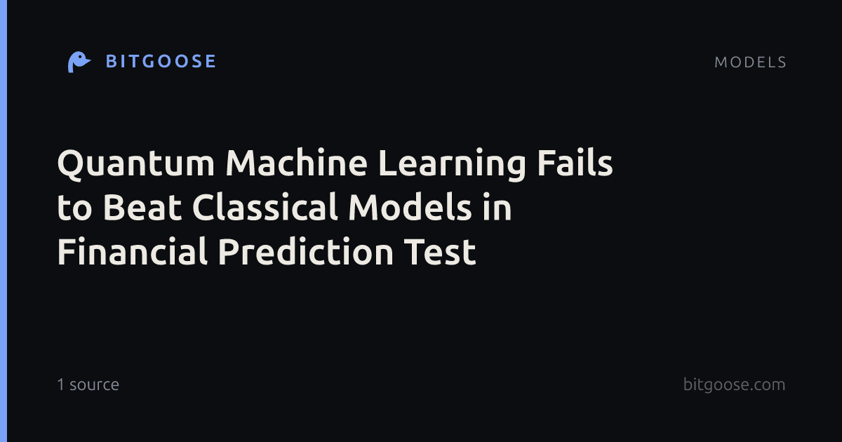 Quantum Machine Learning Fails to Beat Classical Models in Financial Prediction Test