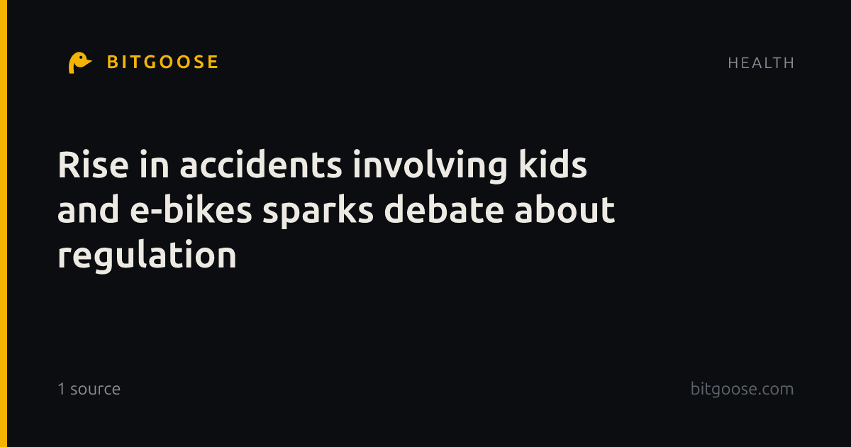 Rise in accidents involving kids and e-bikes sparks debate about regulation