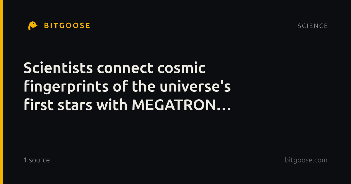 Scientists connect cosmic fingerprints of the universe's first stars with MEGATRON simulation