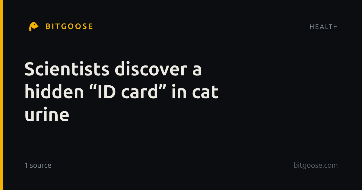 Scientists discover a hidden “ID card” in cat urine