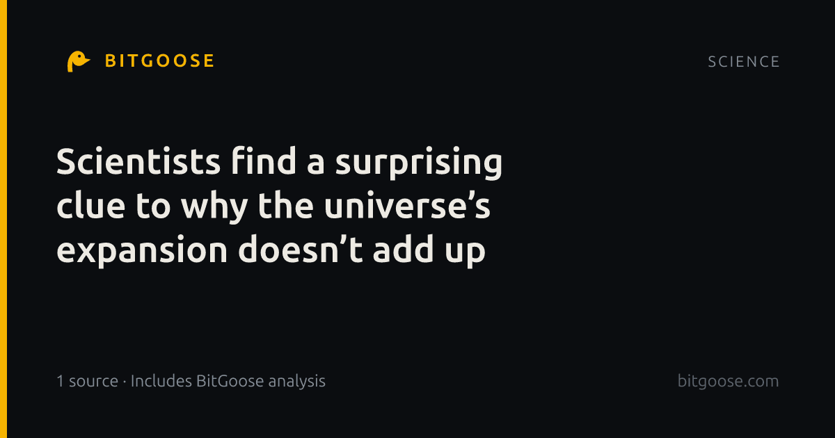 Scientists find a surprising clue to why the universe’s expansion doesn’t add up