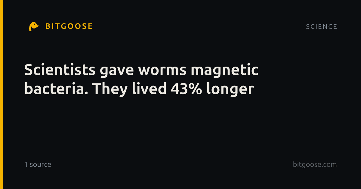 Scientists gave worms magnetic bacteria. They lived 43% longer