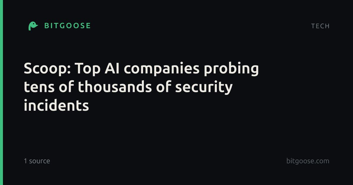 Scoop: Top AI companies probing tens of thousands of security incidents