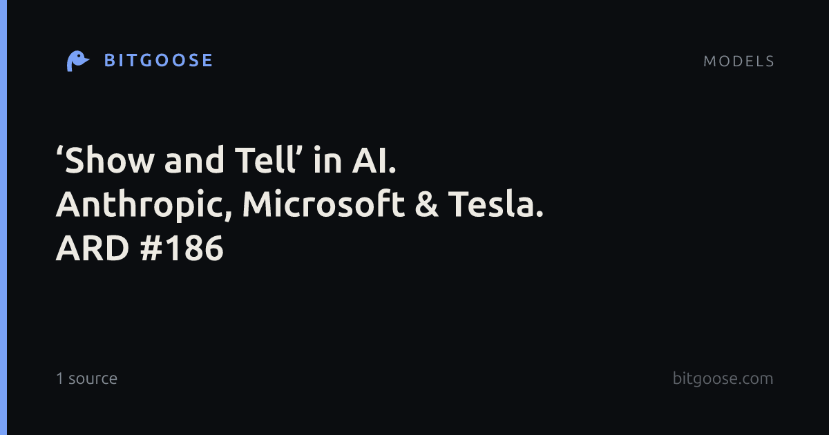 ‘Show and Tell’ in AI. Anthropic, Microsoft & Tesla. ARD #186