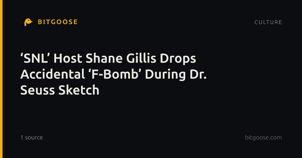 ‘SNL’ Host Shane Gillis Drops Accidental ‘F-Bomb’ During Dr. Seuss Sketch