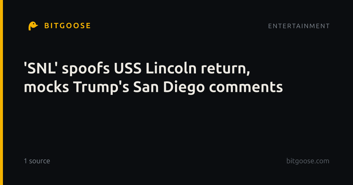 'SNL' spoofs USS Lincoln return, mocks Trump's San Diego comments