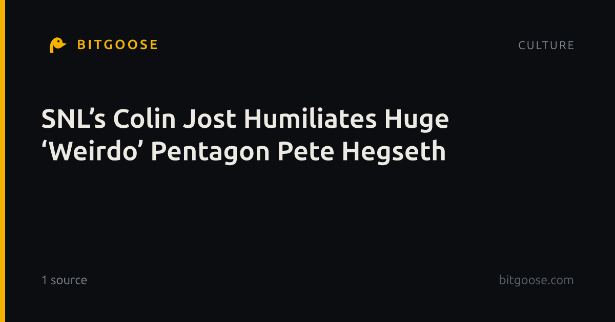 SNL’s Colin Jost Humiliates Huge ‘Weirdo’ Pentagon Pete Hegseth