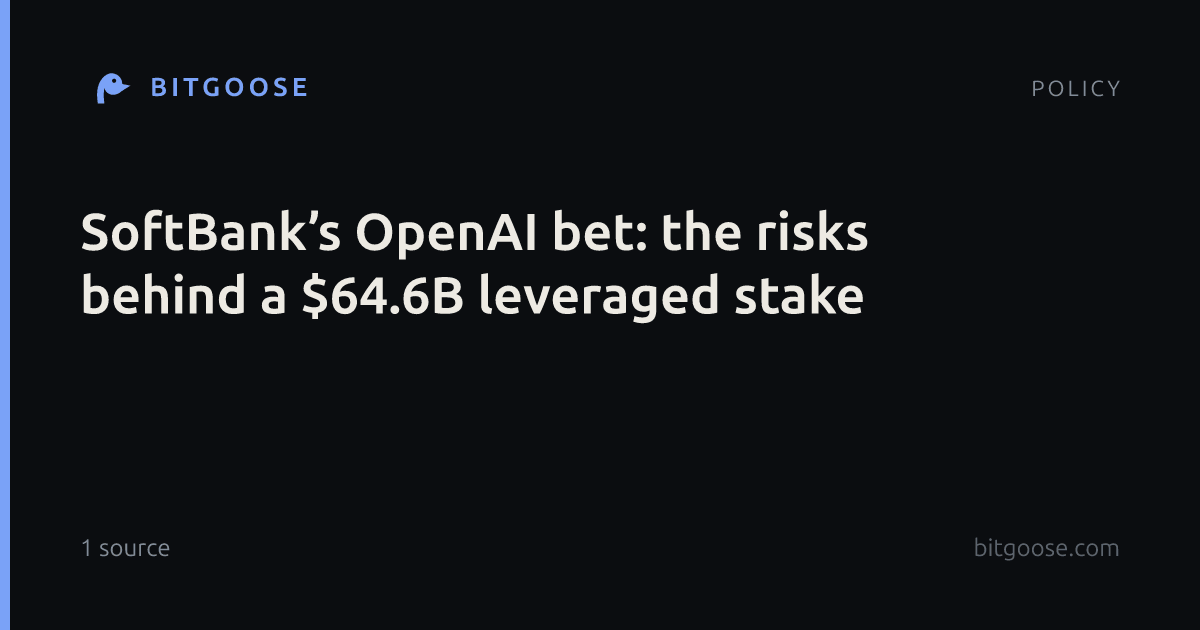 SoftBank’s OpenAI bet: the risks behind a $64.6B leveraged stake