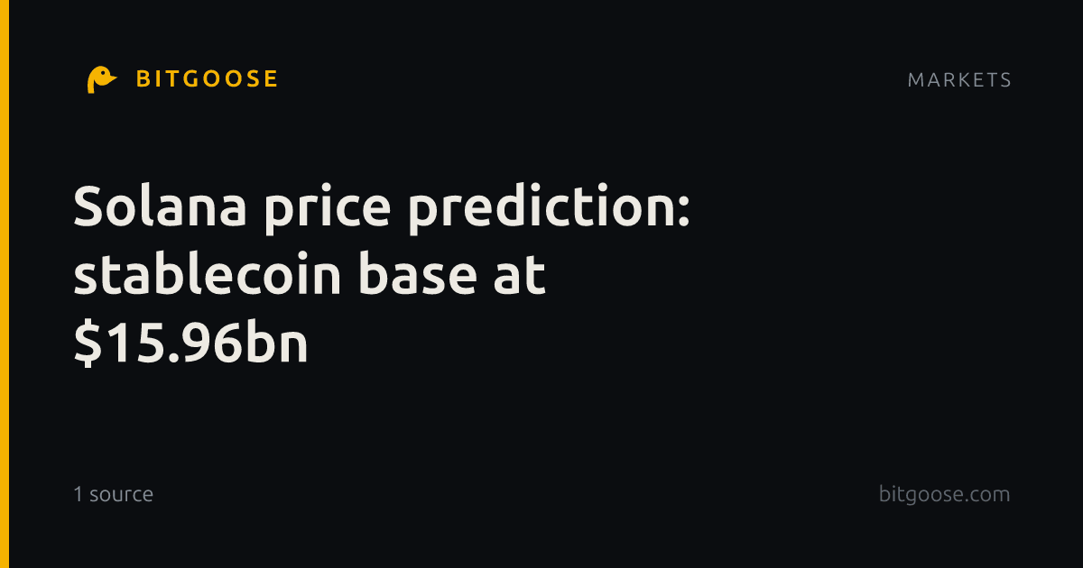 Solana price prediction: stablecoin base at $15.96bn