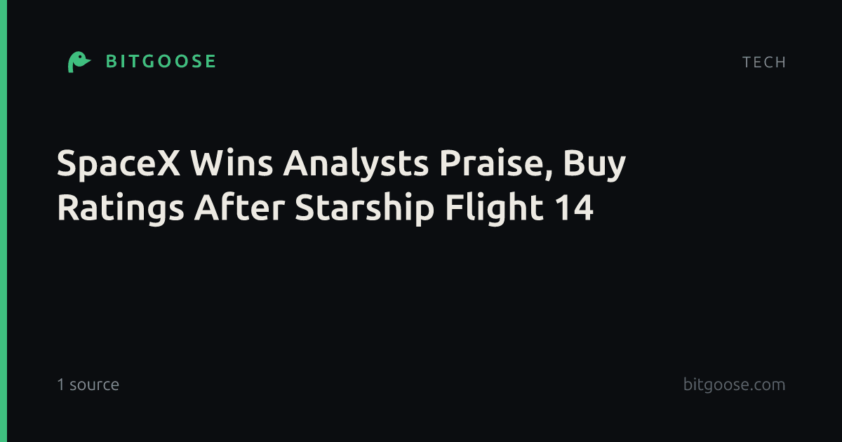 SpaceX Wins Analysts Praise, Buy Ratings After Starship Flight 14