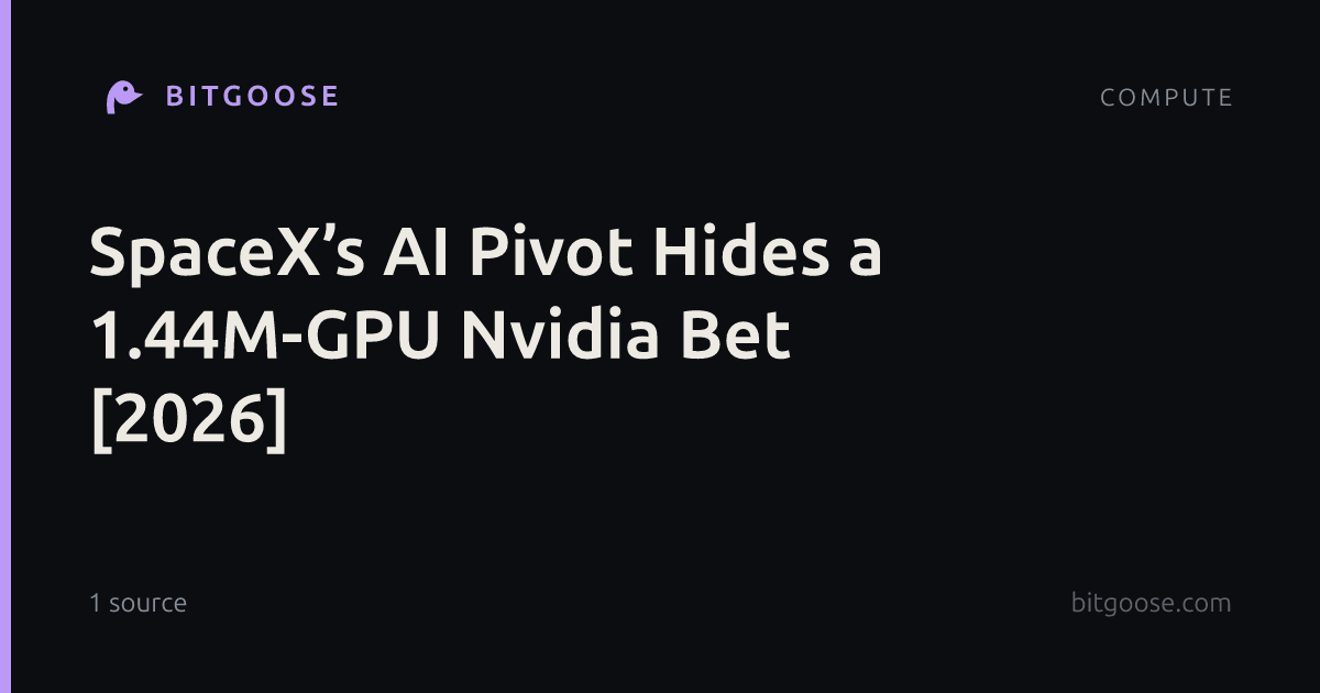 SpaceX’s AI Pivot Hides a 1.44M-GPU Nvidia Bet [2026]