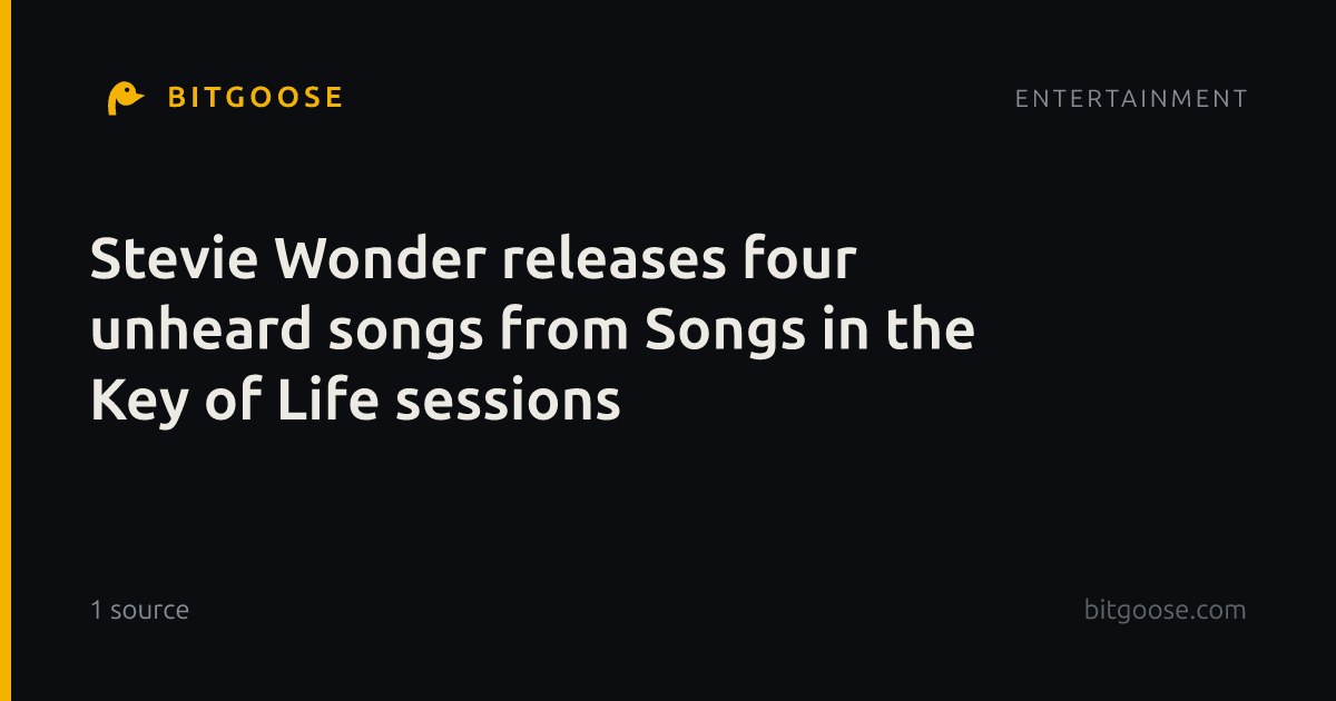 Stevie Wonder releases four unheard songs from Songs in the Key of Life sessions