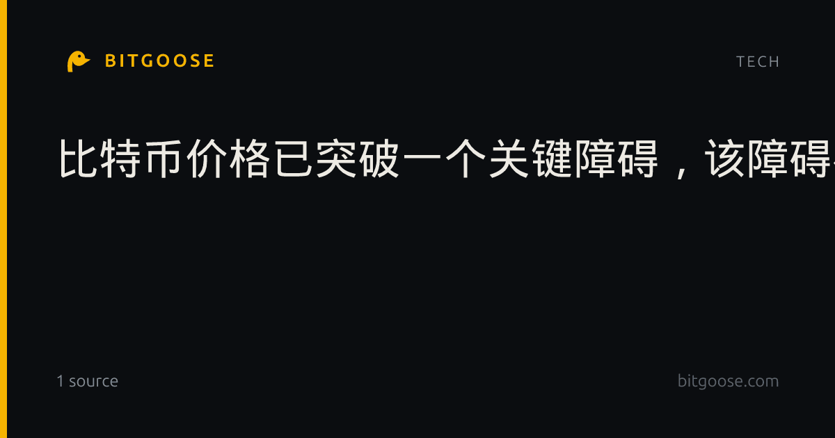 比特币价格已突破一个关键障碍,该障碍在历史上曾多次预示着重大牛市的到来。