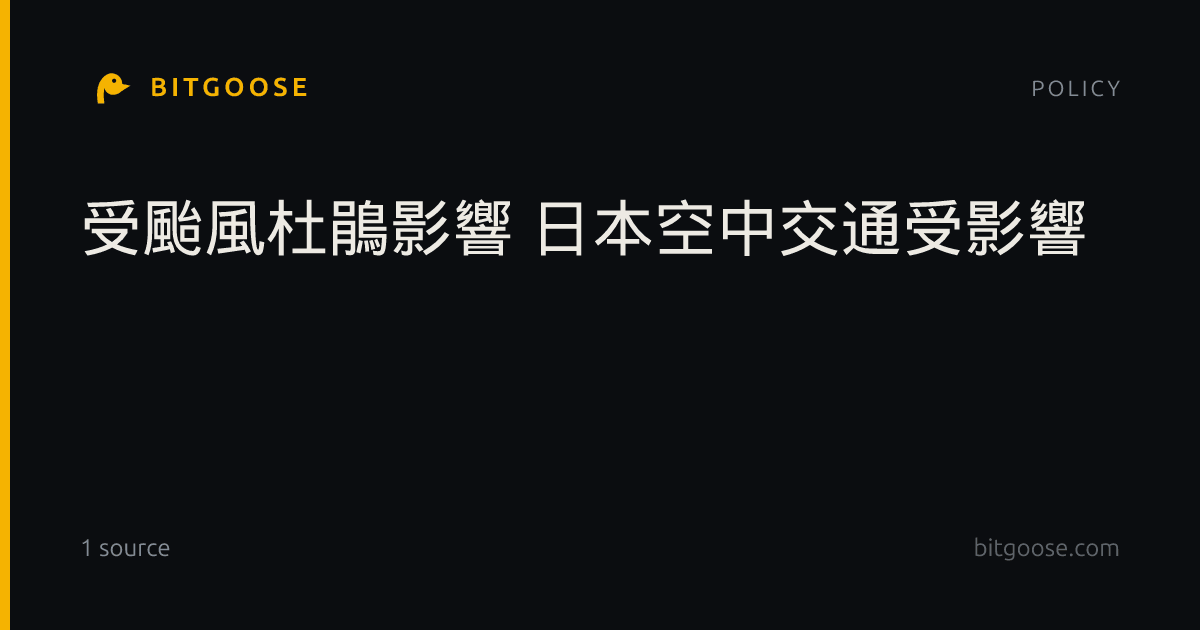 受颱風杜鵑影響 日本空中交通受影響