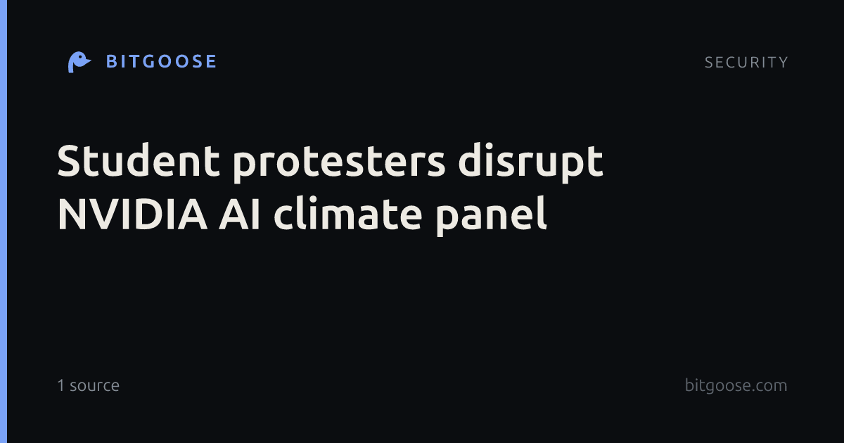 Student protesters disrupt NVIDIA AI climate panel
