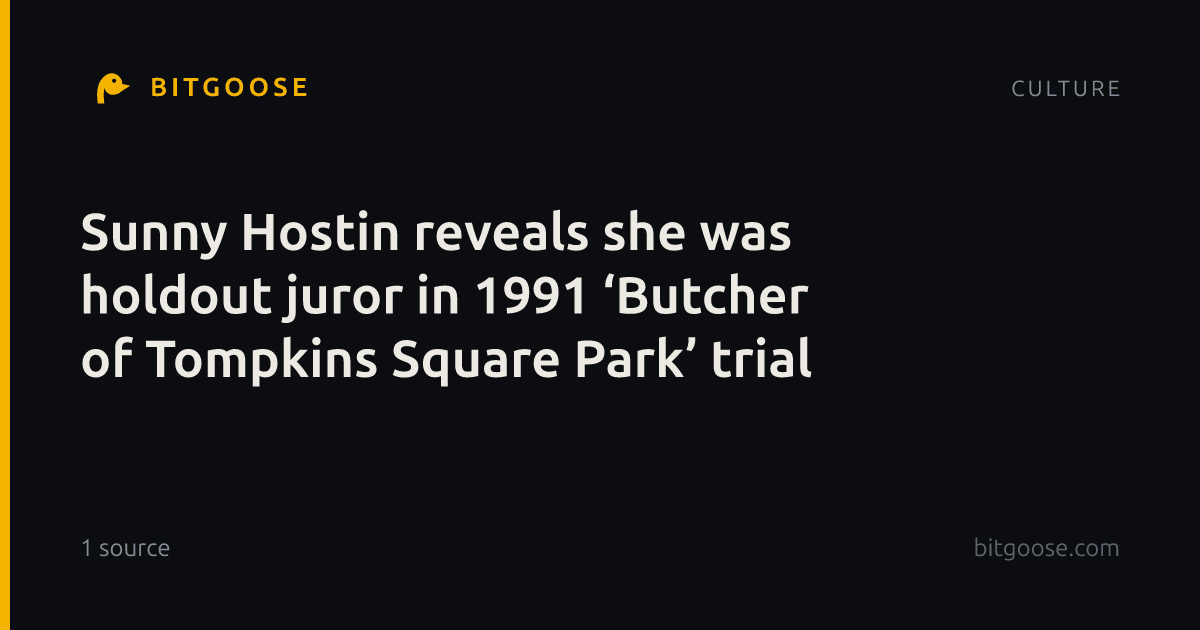 Sunny Hostin reveals she was holdout juror in 1991 ‘Butcher of Tompkins Square Park’ trial
