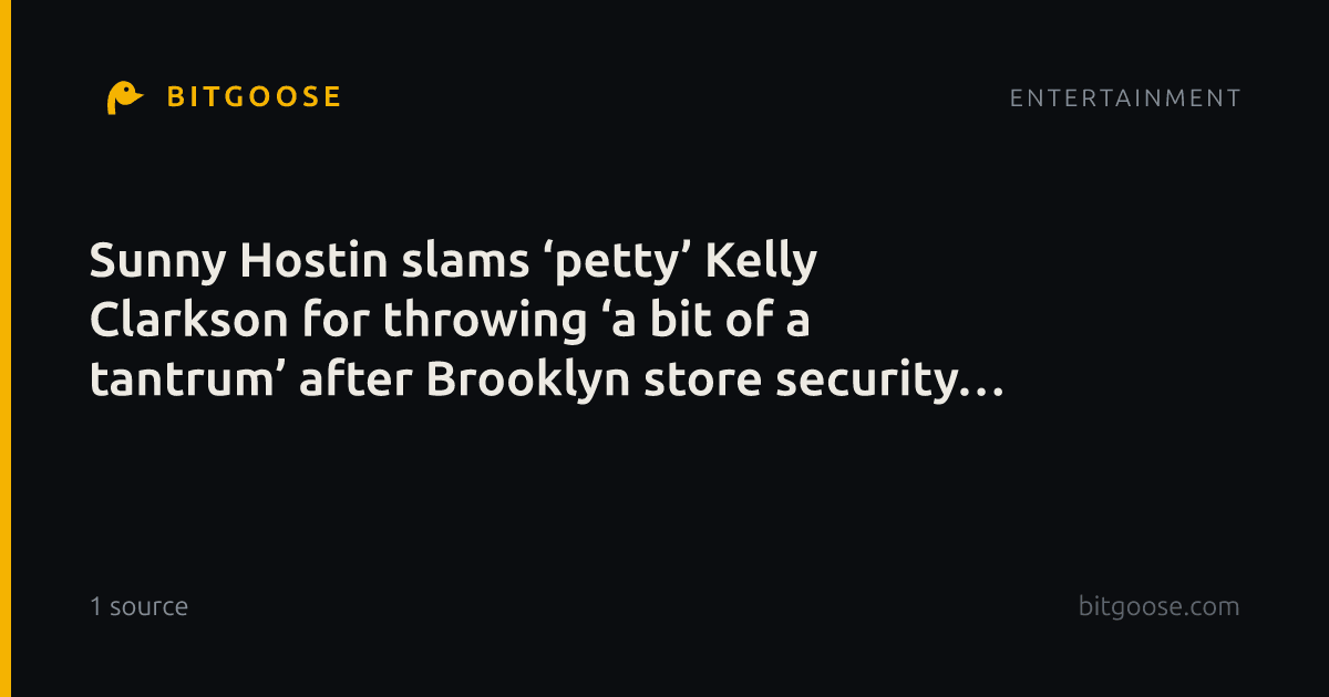 Sunny Hostin slams ‘petty’ Kelly Clarkson for throwing ‘a bit of a tantrum’ after Brooklyn store security footage leaks