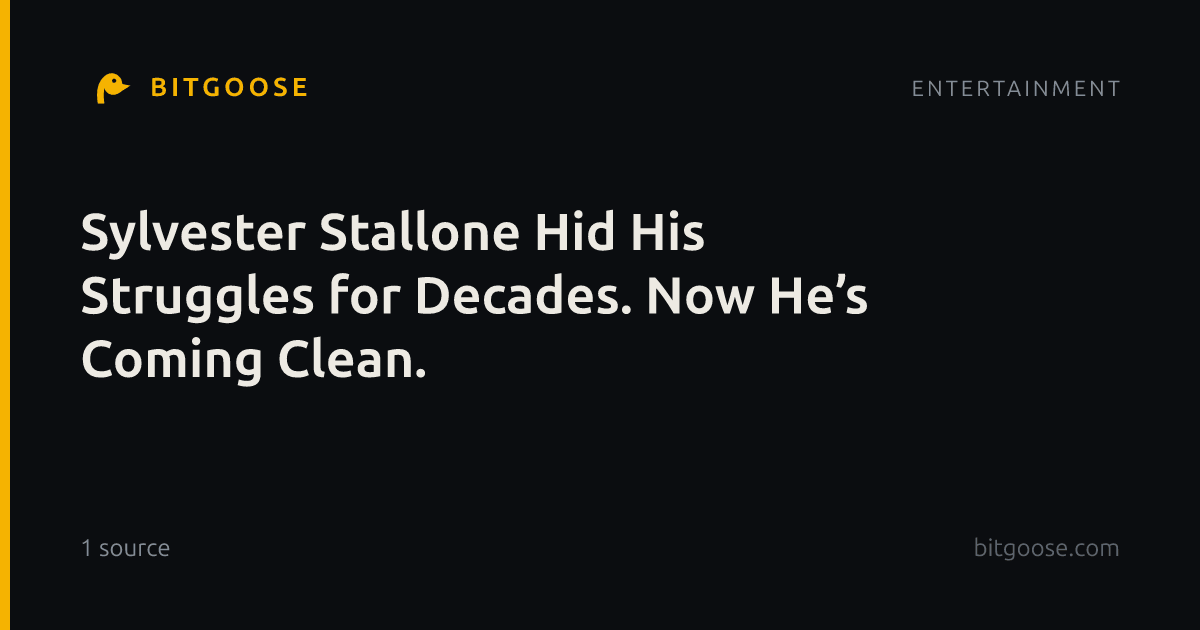 Sylvester Stallone Hid His Struggles for Decades. Now He’s Coming Clean.