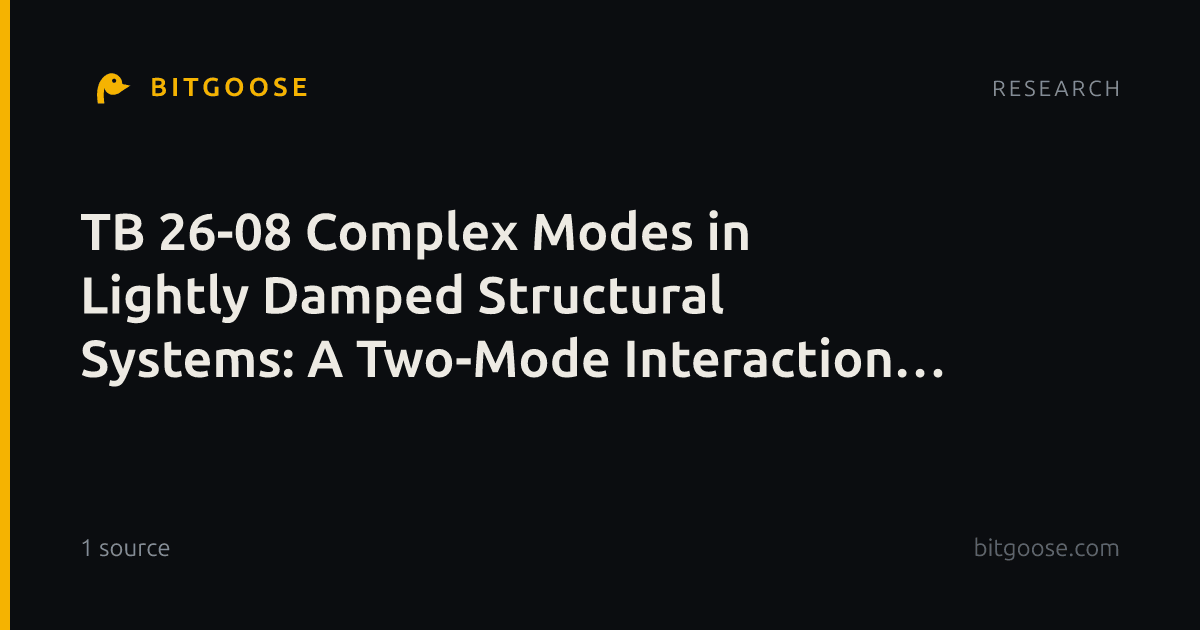 TB 26-08 Complex Modes in Lightly Damped Structural Systems: A Two-Mode Interaction Perspective