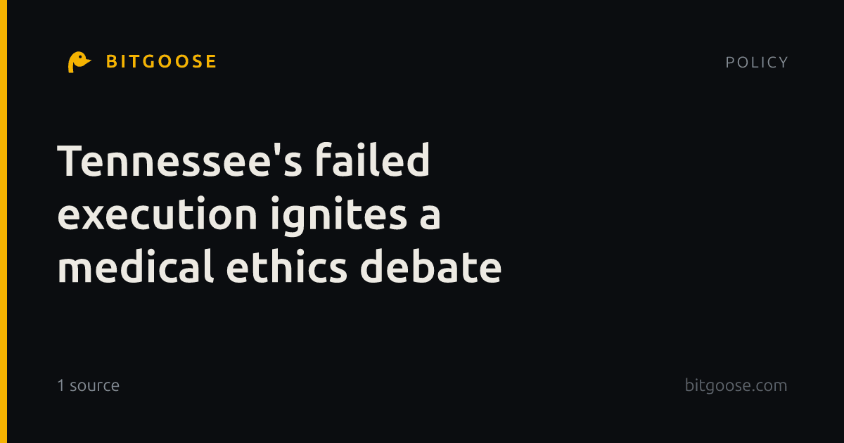 Tennessee's failed execution ignites a medical ethics debate