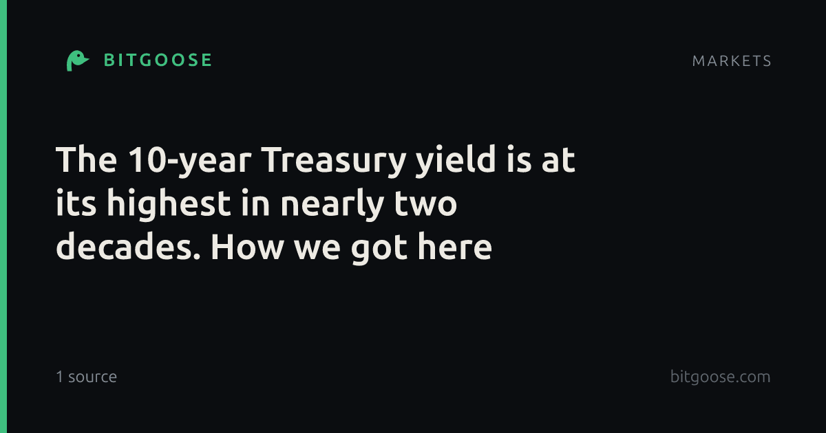 The 10-year Treasury yield is at its highest in nearly two decades. How we got here