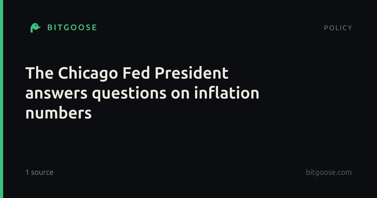 The Chicago Fed President answers questions on inflation numbers