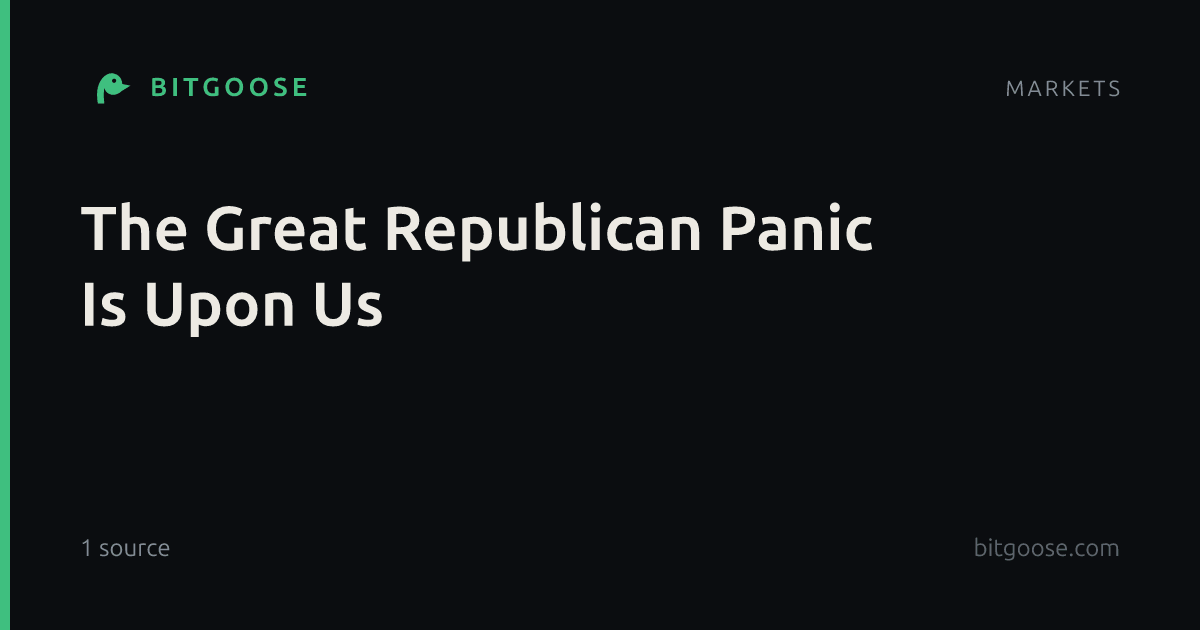 The Great Republican Panic Is Upon Us