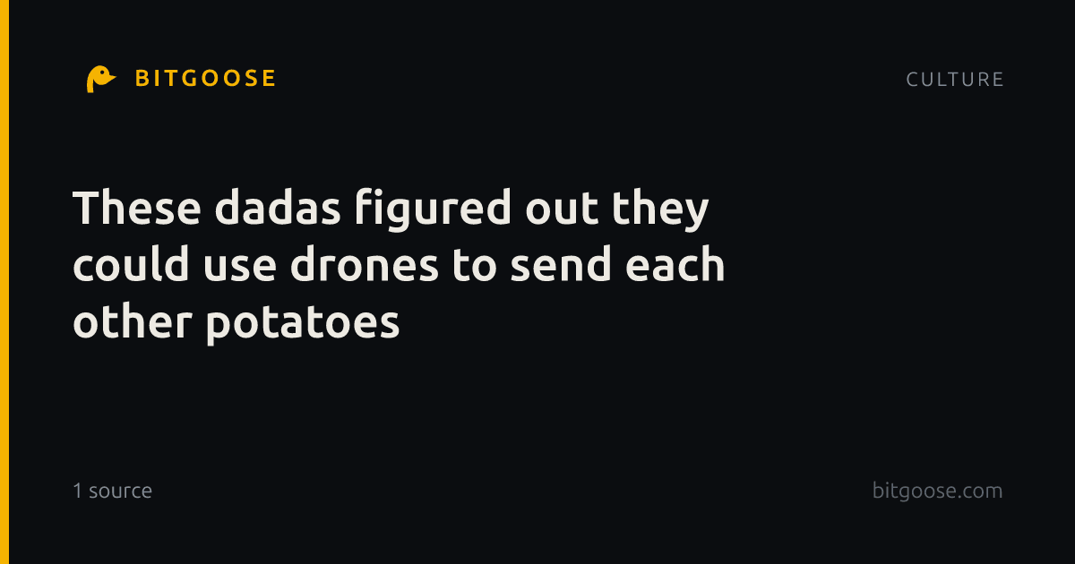 These dadas figured out they could use drones to send each other potatoes