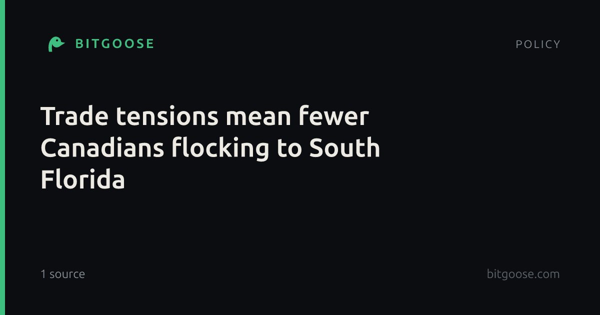 Trade tensions mean fewer Canadians flocking to South Florida