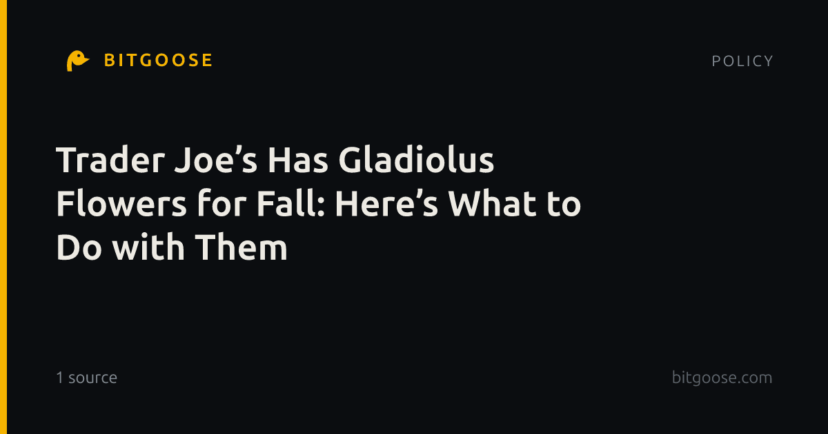 Trader Joe’s Has Gladiolus Flowers for Fall: Here’s What to Do with Them