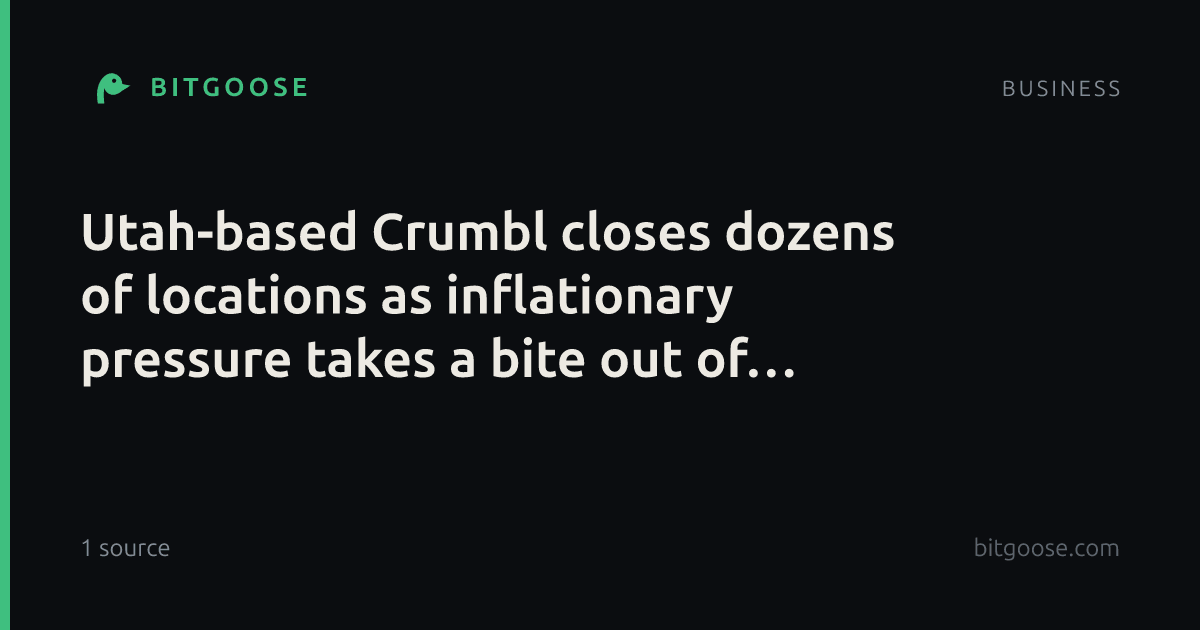 Utah-based Crumbl closes dozens of locations as inflationary pressure takes a bite out of sales