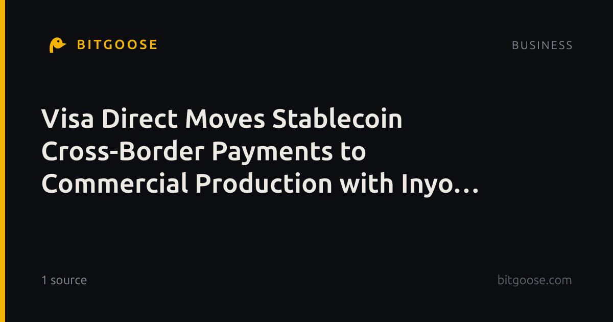 Visa Direct Moves Stablecoin Cross-Border Payments to Commercial Production with Inyo Global