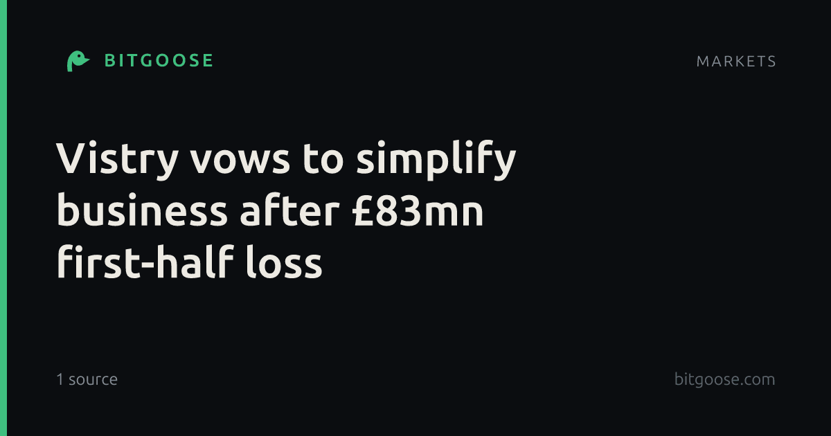 Vistry vows to simplify business after £83mn first-half loss