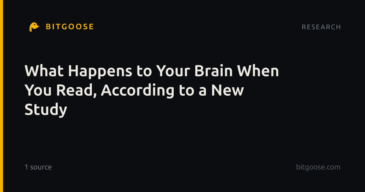 What Happens to Your Brain When You Read, According to a New Study