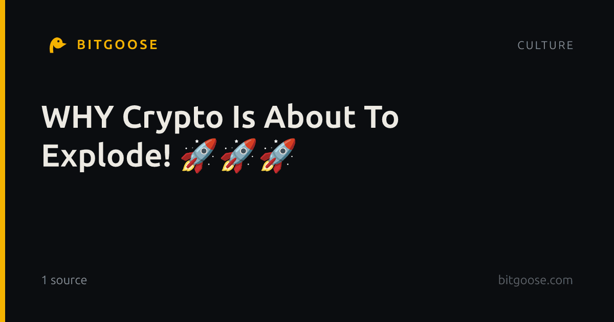WHY Crypto Is About To Explode! 🚀🚀🚀
