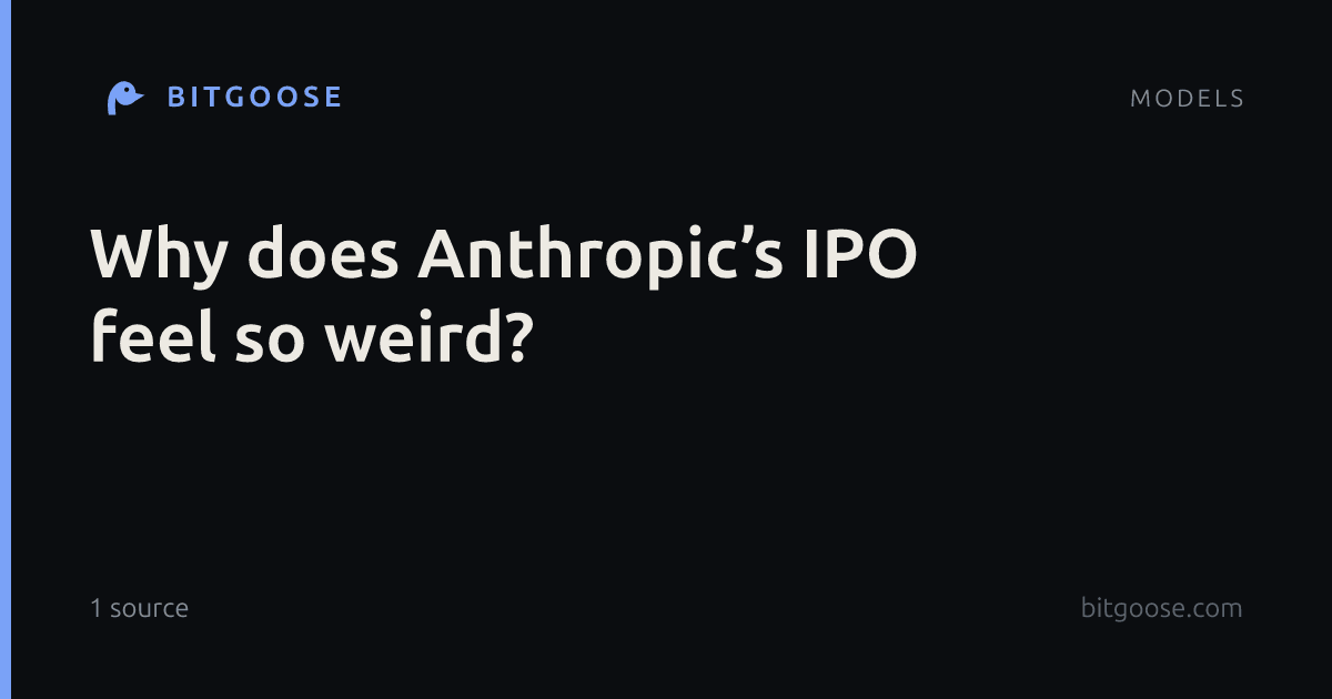 Why does Anthropic’s IPO feel so weird?