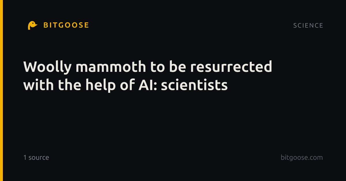 Woolly mammoth to be resurrected with the help of AI: scientists
