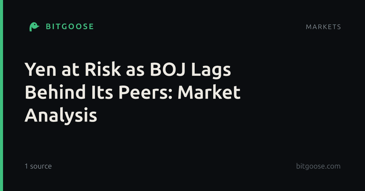 Yen at Risk as BOJ Lags Behind Its Peers: Market Analysis