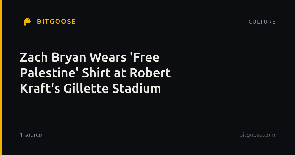 Zach Bryan Wears 'Free Palestine' Shirt at Robert Kraft's Gillette Stadium